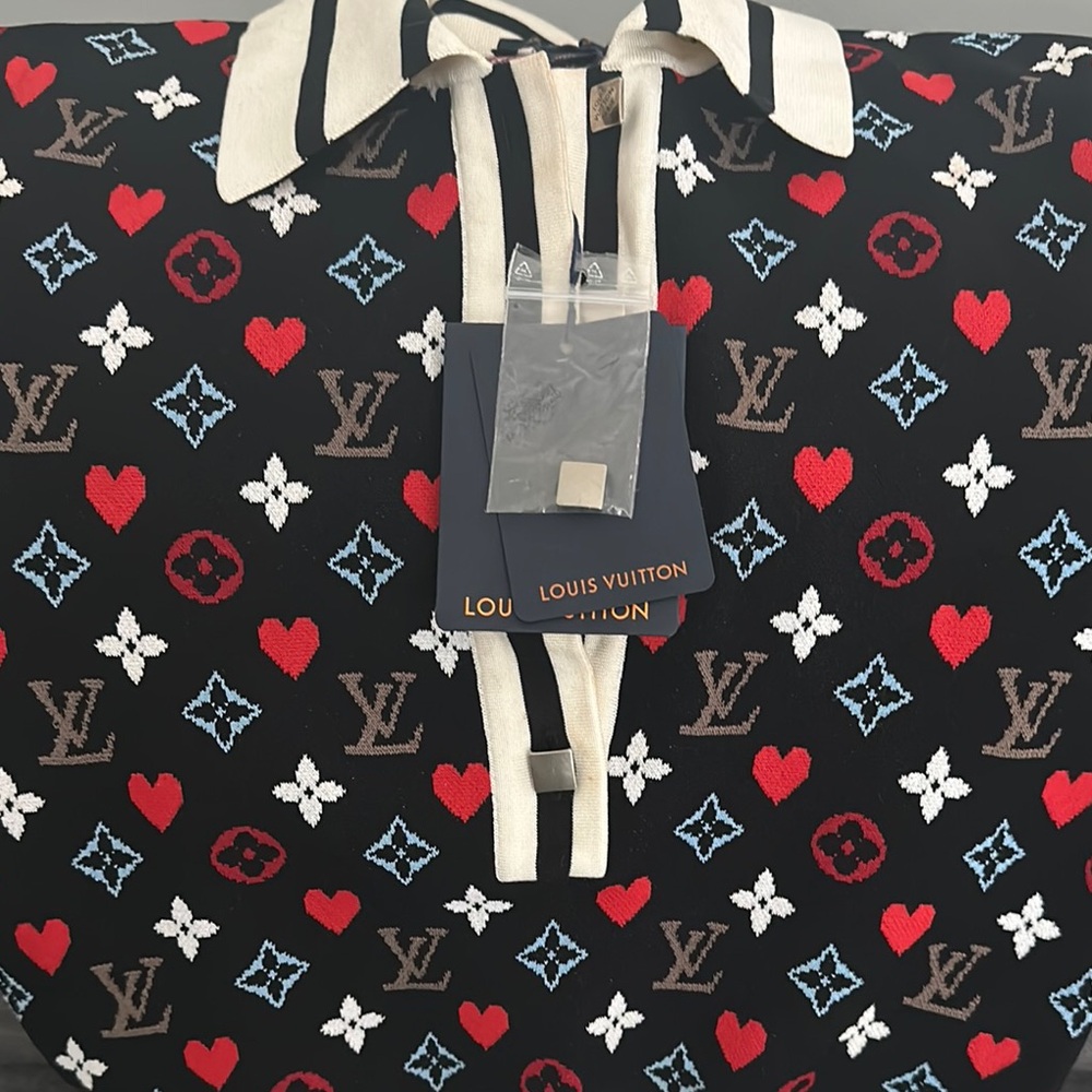 Louis Vuitton Black and Red Patterned Dress